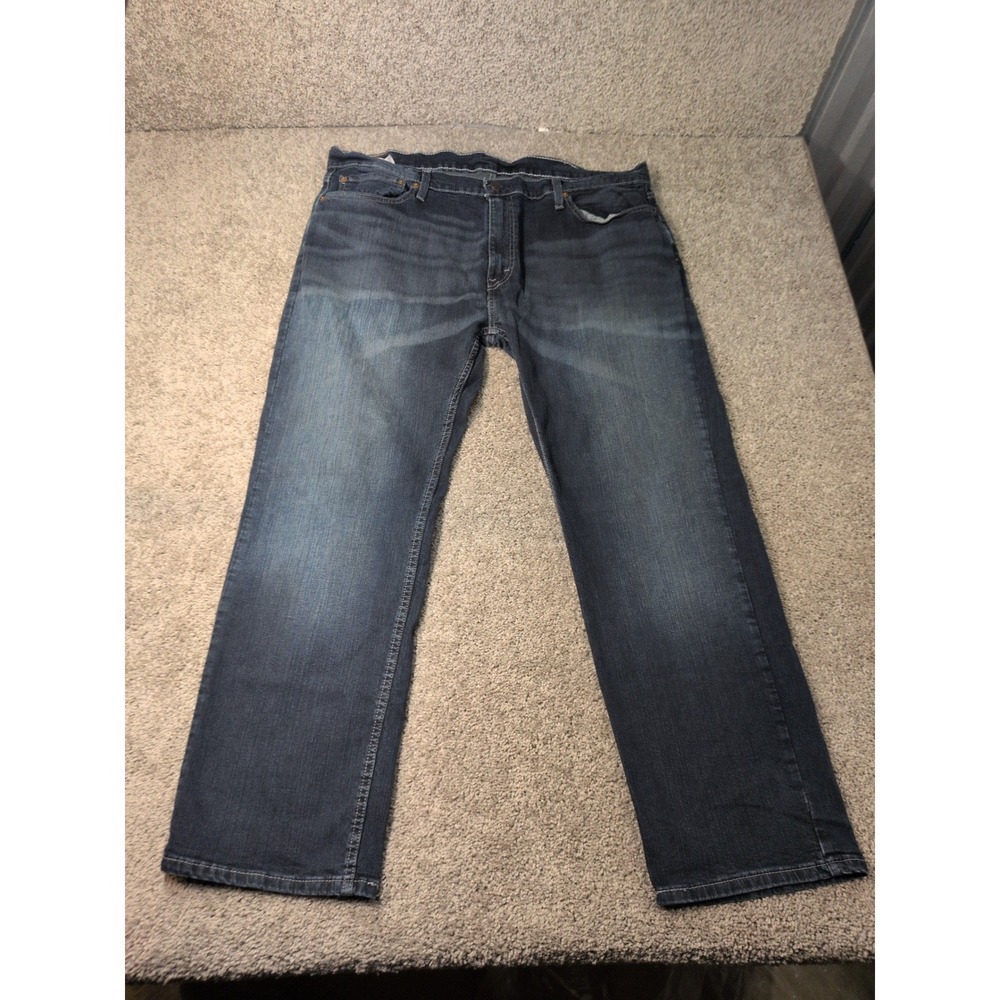 Levis 559 Mens Relaxed Straight Leg Jeans Dark Wash Blue W40 L30 Denim
